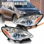 Headlights Assembly For 2013-2016 Buick Encore Chrome Housing Clear Lens Pair