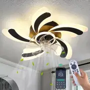 Modern Ceiling Fan with Light and Remote, Low Profile Ceiling Fans with Light...