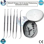 Nabatoff Stripper Set & Varady Phlebectomy Extractors & Hooks Plastic Surgery