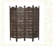 Moon design wooden handmade folding partition screen 4 panel free standing panel