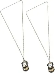 [TINEASUR] Retro Car Shape Brooch Watch Pcs Fashionable Clip Watch Men's Women's Titanium Car Hanging Chain