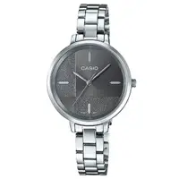 在飛比找ETMall東森購物網優惠-【CASIO 卡西歐】簡約指針女錶 不鏽鋼錶帶 割造型錶面 