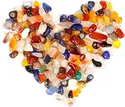 DRBASJHFO Mixed Color Glass Pebbles,Vase Filler Stones Glass Pebbles,Decorative Stones, 200g Mixed Tumble Stones Colorful Polished Natural Pebbles Small