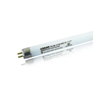 【Osram 歐司朗】T5 3尺 21W 燈管 白光 黃光 自然光 20入組(T5 3尺 螢光燈管)