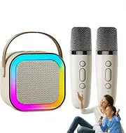 Wireless Karaoke Speaker,Small Karaoke Speaker with Microphone for Singing | Multifunctional Wireless Karaoke and Microphone for Home Camping, Portable