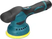 Cordless Eccentric Car Polisher 8 Gears of Speeds Adjustable Electric Auto Polishing Machine Metal Waxing Wood Grinding(5pcs with 2 battery)