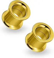 [Ruifan] Gauges For Ears ASTM F136 Titanium Double Flare Tapers Screw Tunnel Gauges Earrings Ear Expander Stretching Kit Plugs Piercing For Women Men 10G 8G 6G 4G 2G 0G 00G