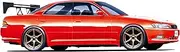 1/24 Inch Up Series No. 319 Mark II 2.5 Tourer V (JZX90) Plastic Model