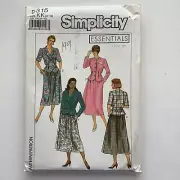 Simplicity 9315 Sewing Pattern Blouse and Skirt Misses Sizes 8-14 UNCUT