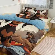 [TKJMCSW] I Love My Dog Dachshunds Comforter Set Duvet Cover Bedding Comforter Sets Queen Comforter Set Bedding Set Comforter Cover, 1 Reversible Comforter and 2 Pillow Shams 90"x90"