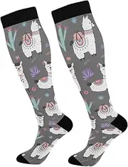 [KOPIRIT] Compression Socks for Women Men Breathable Soft Compression Socks Hight Long Socks for Running Cycling Athletic Nurse