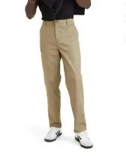 Dockers Men’s Chino Straight Fit Pants Stretch Tan 38x32 NWT