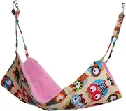 BESPORTBLE 1pc Pet Hammock Hanging Swing Bed Warm House Small Animals Nest Small Animal Warm Bed Small Animal Warm House Soft Plush Pet Bed Hammock Hanging Bed Hamster Hanging Bed Canvas Pink