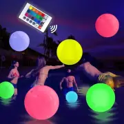 Floating Pool Light 16 Color Inflatable Waterproof LED Light Up Beach Games Ball