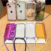 Crossbody Lanyard For iPhone 15 14 Pro Max 13 12 11 XR X 7 Plus Clear Cover Case