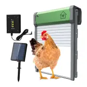Solar Powered Chicken Door Automatic Chicken Coop Door with Anti-Pinch Design OZ