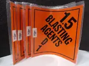 4PK DOT Container Placard: DOTP-0101-PS, 1.5 Blasting Agents D, Rigid Styrene(G)