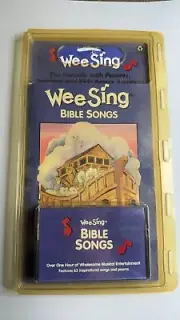1986 Wee Sing Bible Songs Cassette Tape W/ Case and Sing-a-long Paperback Book