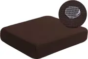 Water Repellent Sofa Couch Cushion Covers Sofa Seat Slipcover Suitable for 1/2/3 Setaer Furniture Protector, Non Slip Small Checks, Chocolate