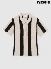 Reiss Black Clive 13-14 yrs Reiss | Les 100 Ciels Stripe Knit Shirt (F18243) | $110