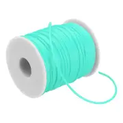 55Yds 2mm PVC Hollow Pipe Rubber Cord 1mm ID with Plastic Spool,Light Turquoise