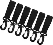 ANDRESLAD 6pcs Stroller Hooks Organizer Clips for Diaper Bags Shopping Bags Handbags Multi Functional Travel Accessories with Strong Load Bearing Capacity