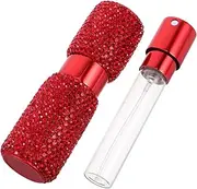CALLARON Sparkling Rhinestone Spray Bottle Elegant Refillable Atomizer Portable Travel Perfume Dispenser Stylish Design Convenient Twisting Spray Feature