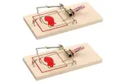 40 x Wooden Mouse Mice Traps Reusable Rodent Rat Snare Catcher Trap Pest Control