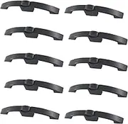FOTN 10 Packs Black Arc Push Button Pull Lock Handle for Caravan, RV, Cupboard, Yacht, Boat Cabinet Furniture Drawer - Zinc Alloy Hanging Latch for RV Cabinet