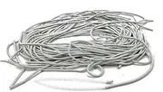 Aumni Crafts Zardosi Flexible 1mm French Bullion Gimp Wires (Pack of 0.88 OZ / 25 Grams) [Silver Color] Spring Khora Copper Metallic Thread for Aari Embroidery and Jewelry Making