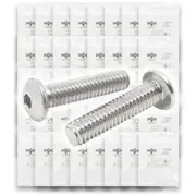 Inch 18-8 Stainless Steel Allen Button Head Socket Cap Screws Assortment 904 PCS