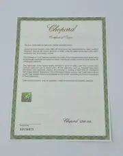CHOPARD AUTHENTICATE OF ORIGIN PAPER FOR WATCHES AND JEWELRY RARE NEW