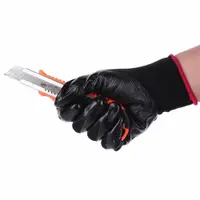 在飛比找樂天市場購物網優惠-黑膠止滑透氣手套 黑N539 止滑 透氣 工作手套 沾膠手套