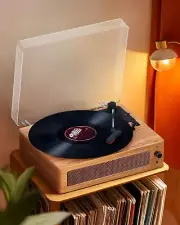 Hoshikou Denpa Record Player Retro Gramophone with Built-in Speaker