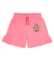 [Moschino Kids] Moschino Kids Teddy Bear cotton-blend jersey shorts Y 14 pink