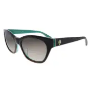New Kate Spade KS Jerri/S IPR Havana Blue Plastic Sunglasses Brown Gradient Lens