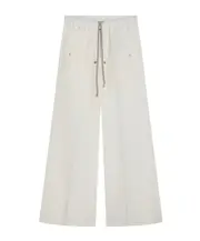 drawstring casual pants L milky white