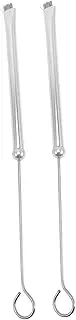 CATIEBYE Metal Handle Drum Brush Reversible Wire Drum Stick Brush for Jazz Drums 2pcs