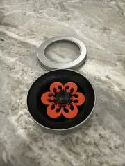 Orange Flower Petal Fidget Spinner Metal Finger Hand Stress Toy