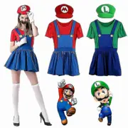 Mario And Luigi Costume For Womens Red M