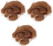 TOYANDONA 3 Coconut Brown Shredded Filling Liners for Planters Fiber Coconut Coir Planter Liners Coir Planter Liner Mulch Coir for Plants Light Brown Coconut Palm Silk
