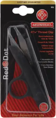 Mundial 4 3/4" (4.75") Thread Clip, Red Dot, Snips for Sewing , Quilting & embro
