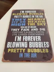 Premier League West Ham Blowing Bubbles Team SongRETRO Tin Sign Collectable New