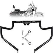 Kinglemc Crash Bar Engine Guard Highway Bar for Harley Softail Fat boy Fat Bob Heritage Low Rider Breakout Street Bob Deluxe Models 2018-2025 (Except FXDRS) (Ordinary Style-Gloss Black)