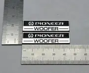 Pioneer Woofer Badge Logo Emblem Nameplate - Premium Silver Pair