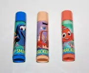 Lip Smacker Flavored Lip Balm Flavor Nemo ;Dory & HANK Lot Of 3 Sealed