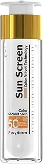 FREZYDERM Sun Screen Color Velvet FACE SPF 50+ PN: B00UHROTMG