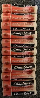 Lot of 11 Limited Edition STRAWBERRIES & CREAM Chapstick Lip Balm - Brand New!!