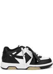 Off-white Out Of Office Panelled Leather Sneakers - Black And White - 8 8
