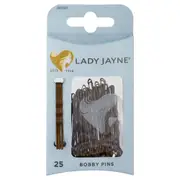 Lady Jayne Bobby Pins Brown 25 Pack